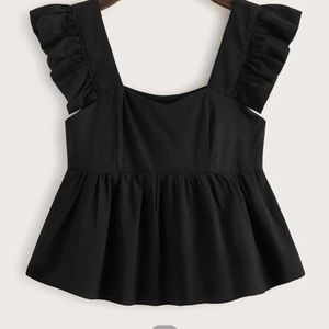 BRAND NEW PEPLUM BLACK TOP